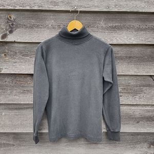 Vintage Mi Ki Majestic International Knitwear cotton blend black turtleneck - M